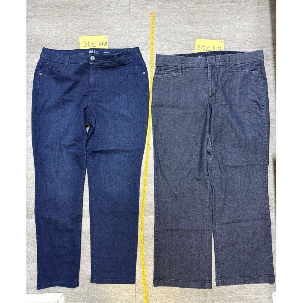 Style&Co & JM Collection Women’s Pants Lot of 2 Size 14W/14S Blue Slim Straight